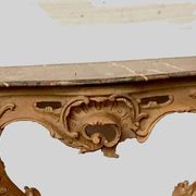 Console de style Louis XV en bois naturel XIX siècle