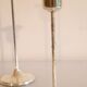 Set of 3 vintage metal candle holders 1970