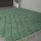 Traditional handwoven Berber rug in green, size 1.5/3.5 m.