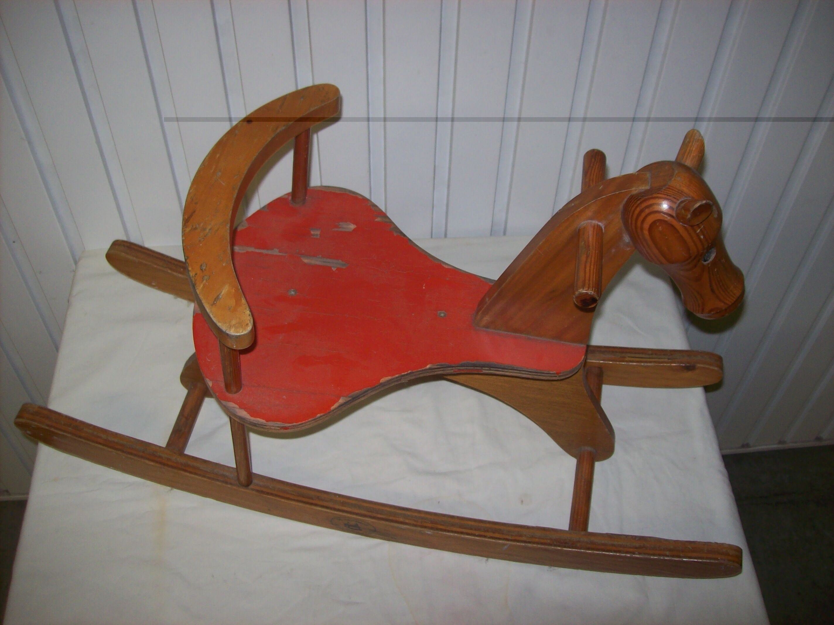 Wooden rocking horse