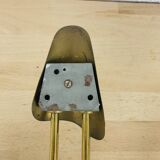 Double gold metal wall lamp and glass tulips, 1950s