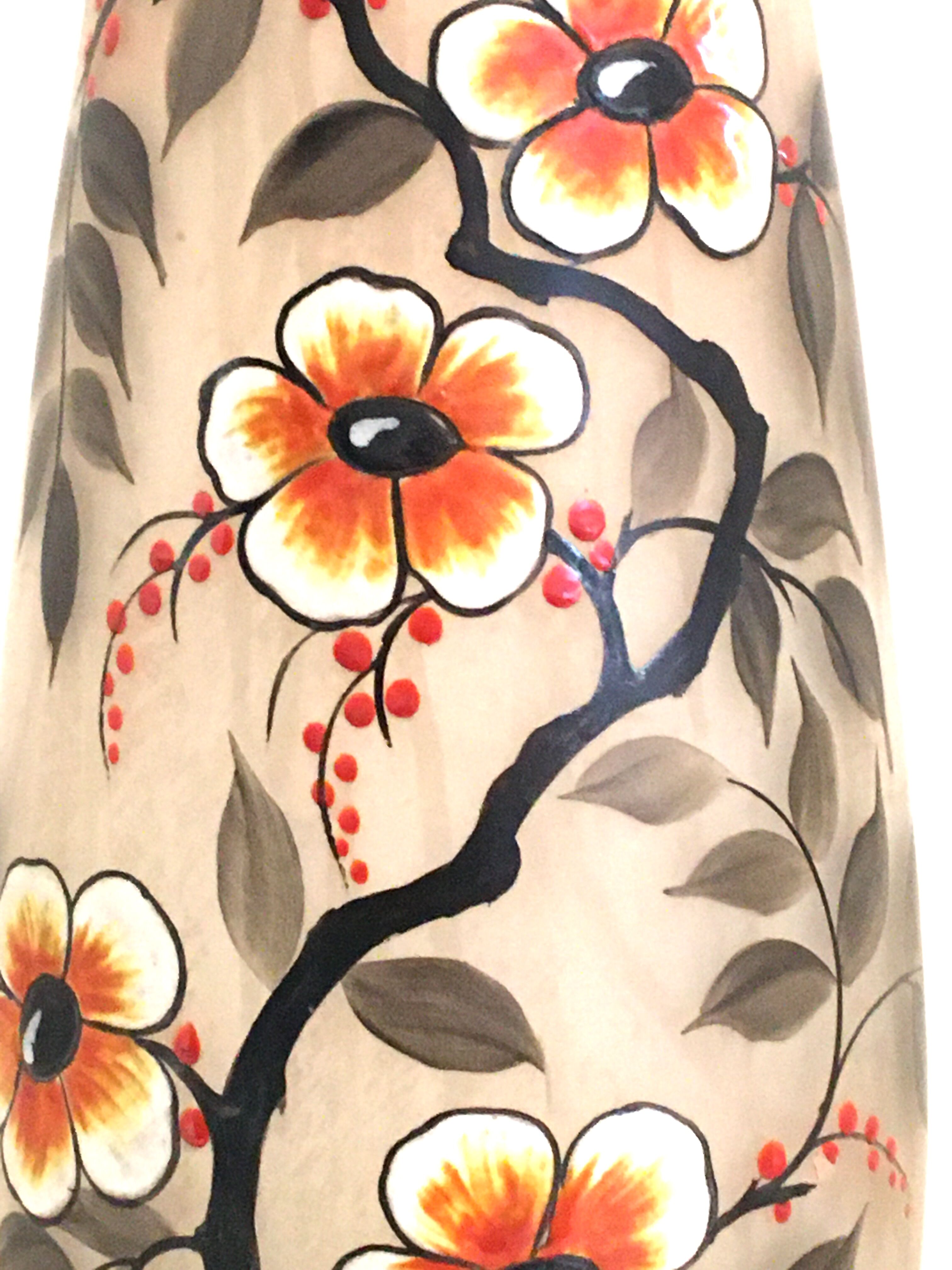 Pair of glass vases, signed Leune