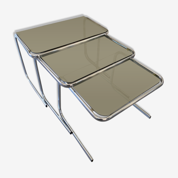 Chrome trundle tables