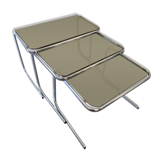 Chrome trundle tables