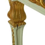 Console d'appoint ancienne en marbre vert doré d'époque Louis XVI