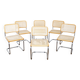 6 Cesca B32 Breuer Chairs Made in Italy - Seat caning redone