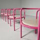 Set of 4 pink Locus Solus chairs by Gae Aulenti for Poltronova, 1960s.