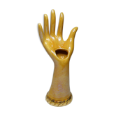 Yellow vintage ceramic hand