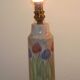 Set of 2 Hand-Painted Jersey Pottery Tulip Design Table / Bedside Lamps