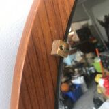 Mirror round vintage teak 66 x 66 cm