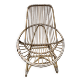 Bamboo rattan armchair