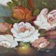 Pair of oils on canvas signed by Robert Cox, floral still lifes.