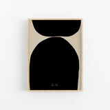 Framed abstract giclee art print 50x70cm