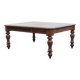Bureau ancien en chêne anglais avec plateau en cuir