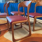 4 chaises Baumann modèle traîneau
