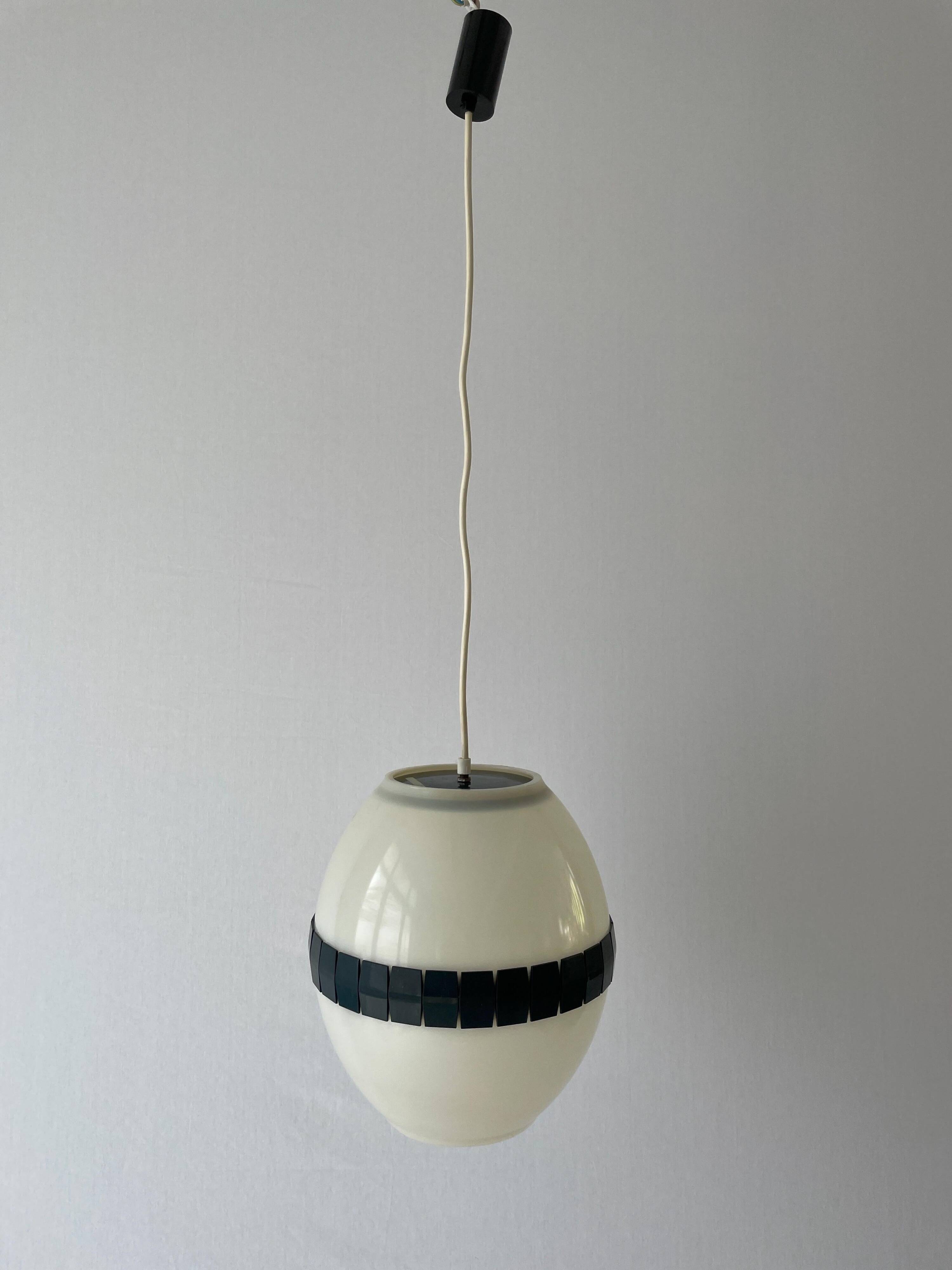 Plexiglass ceiling light in the shape of an egg, 1960s, Italy