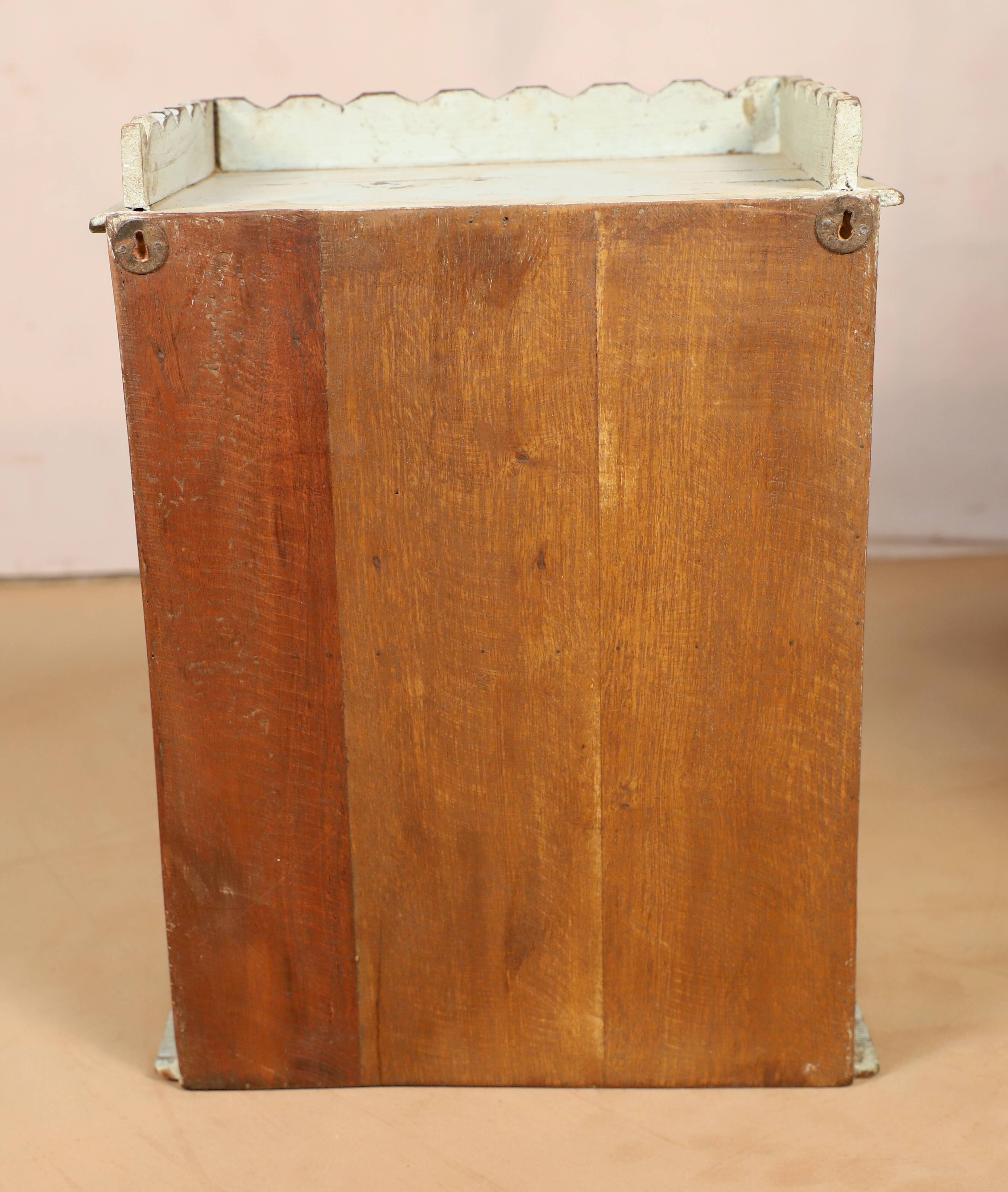 Wall display case - old art deco clock box in burmese teak