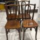 Suite de 4 chaises de Bistrot Baumann années 1930