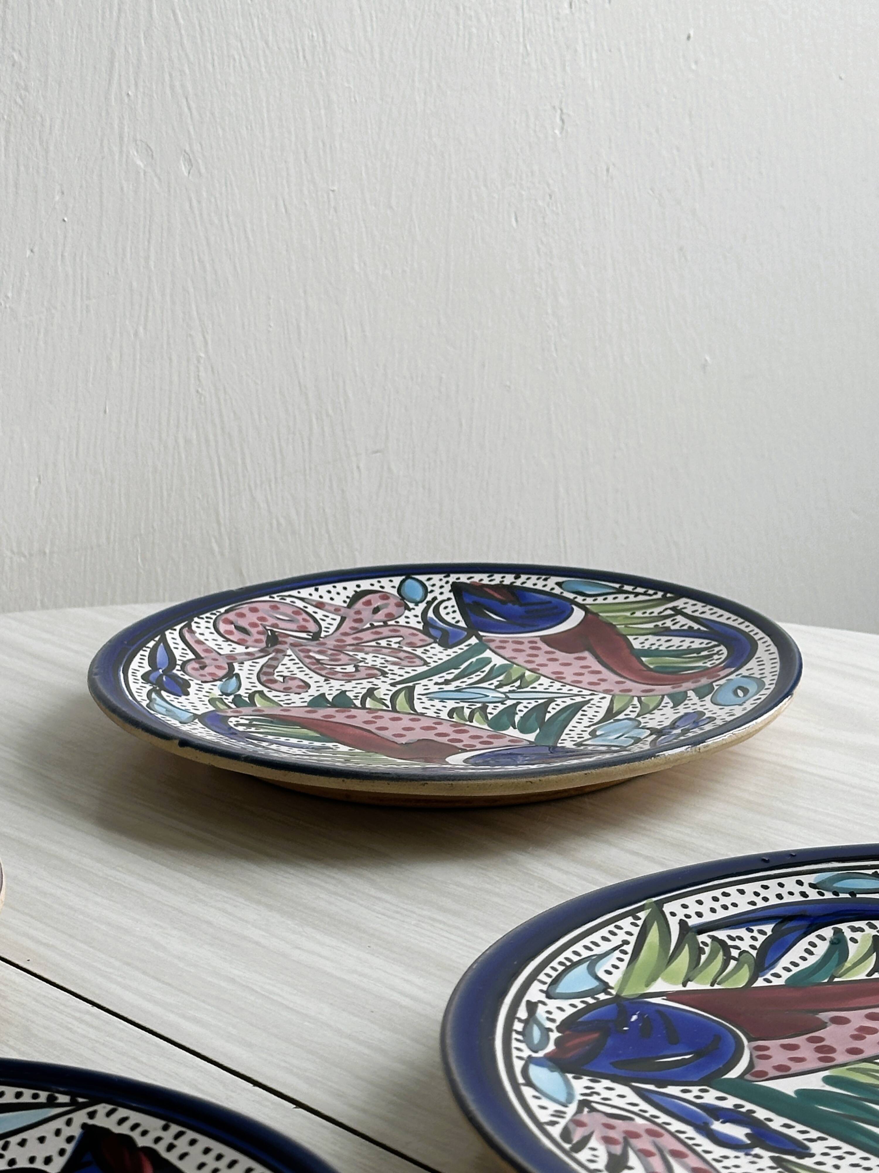 Colorful ceramic plates.