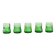 Set of green glasses, Italian design, 1970s, made in Italy