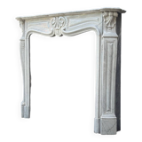 Louis XV style fireplace in blue Turkish marble circa 1880
