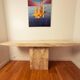 Italian Console Table, Travertine, Mid-Century Modern, 1970s Design