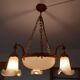Bronze chandelier and glass paste