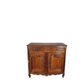 19th-century high buffet in cherry wood