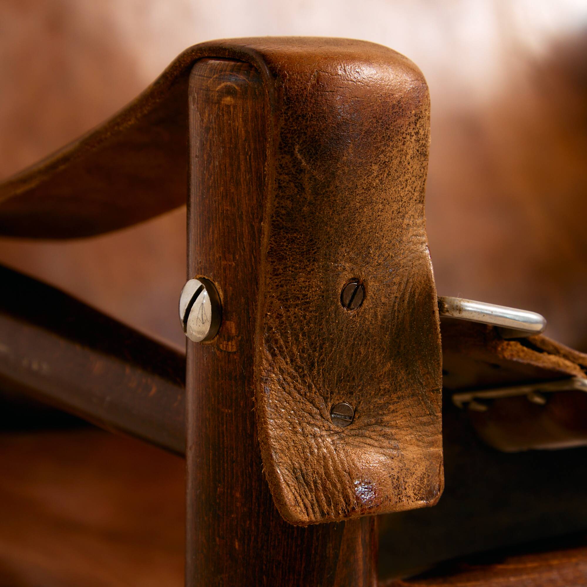 Hungarian calf leather lounge chair