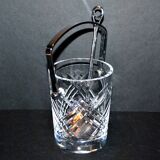 Vintage Crystal Ice Bucket - Ice Cube Pot and Spoon Signed Sèvres