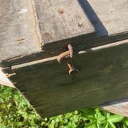 Old wooden and zinc crate, with handles. 1900, heating system