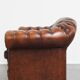 Chesterfield 2.5 seater sofa in brown English cowhide leather