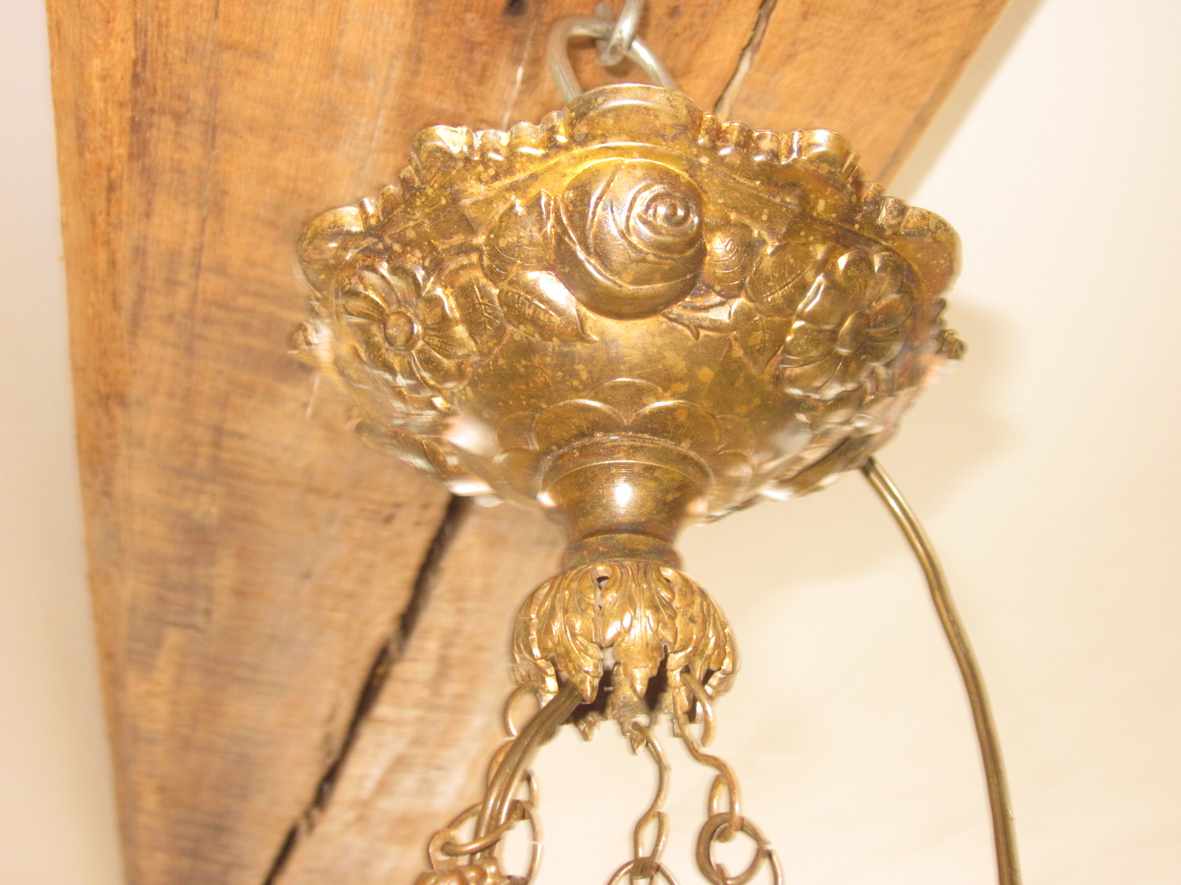 Suspension des annèes 30 en verre moulè