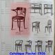 Office Armchair No. 6 E ZP by Fischel, 1910, Bistro type, wooden seat