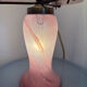 Vintage pink glass table lamp – Mushroom shade and base in