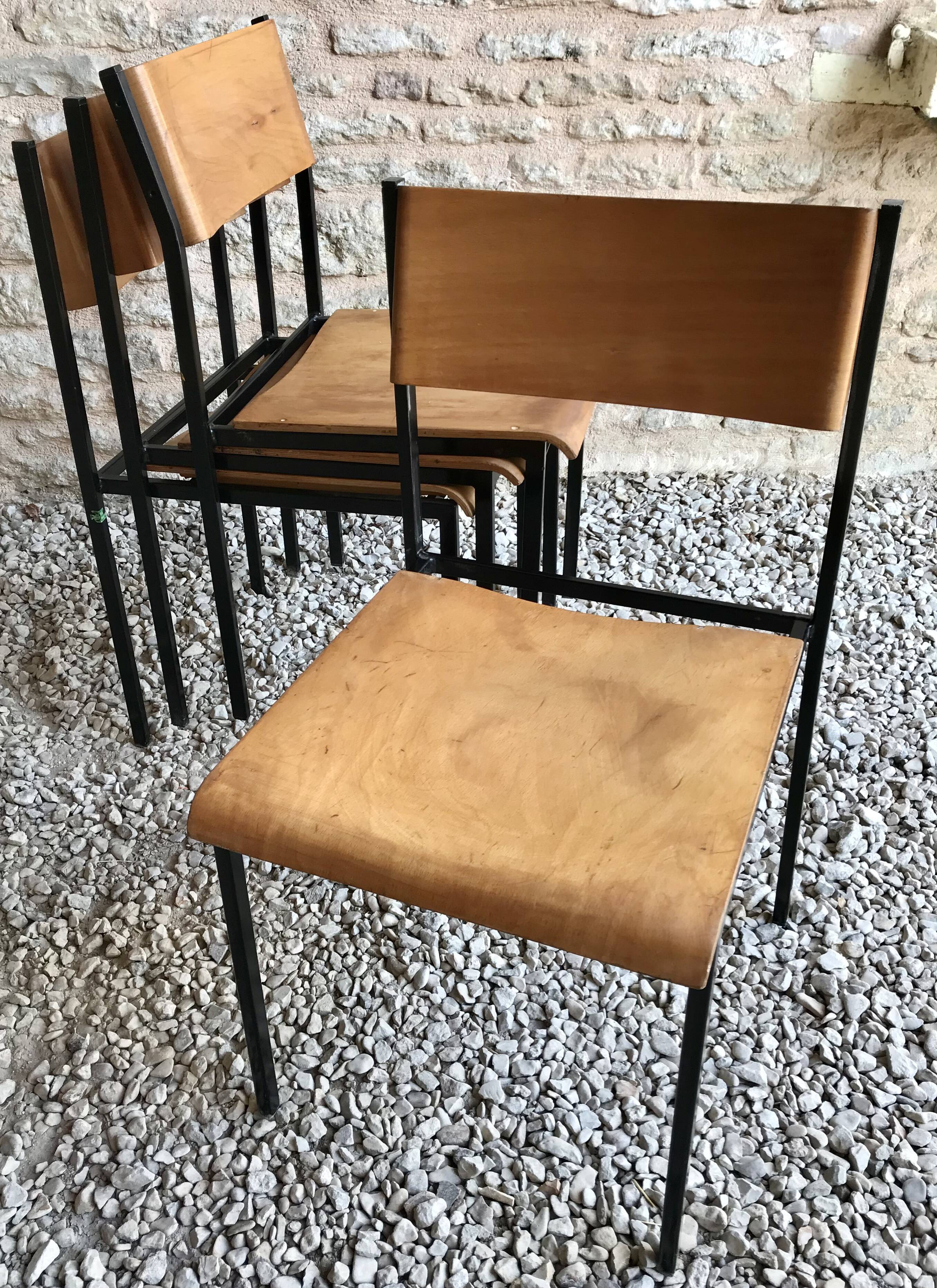 Set of 4 vintage chairs Hiller 1980's