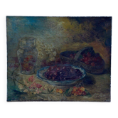 Oil on canvas still life bouquet of flowers 20th century by Louis Baril or Barit