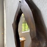 Brutalist wooden mirror 1900