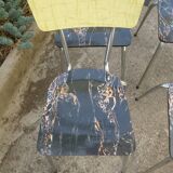 4 Formica chairs and chrome legs