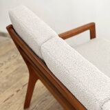 Mid Century Modern 3-Seat Sofa, Ole Wanscher for France & Son, Senator Teak, Danish Design Couch