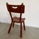 Set of 4 Imperial Loyalist brutalist wooden chairs, vintage 60s design