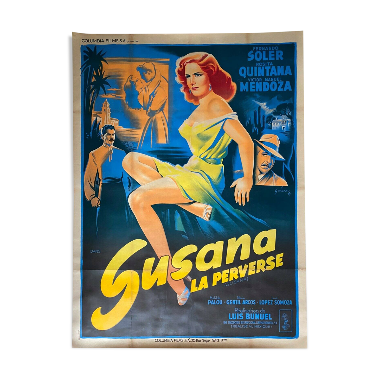 Poster "Susana the Perverse" Luis Bunuel, Rosita Quintana 120x160cm 1951