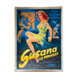 Poster "Susana the Perverse" Luis Bunuel, Rosita Quintana 120x160cm 1951