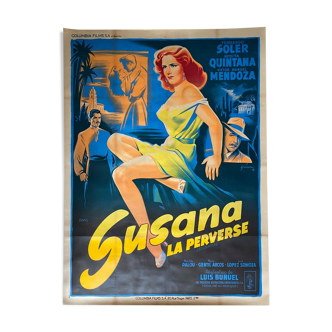 Poster "Susana the Perverse" Luis Bunuel, Rosita Quintana 120x160cm 1951