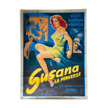 Poster "Susana the Perverse" Luis Bunuel, Rosita Quintana 120x160cm 1951