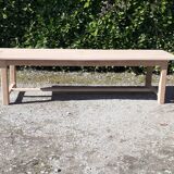 Large farmhouse table in solid beech wood