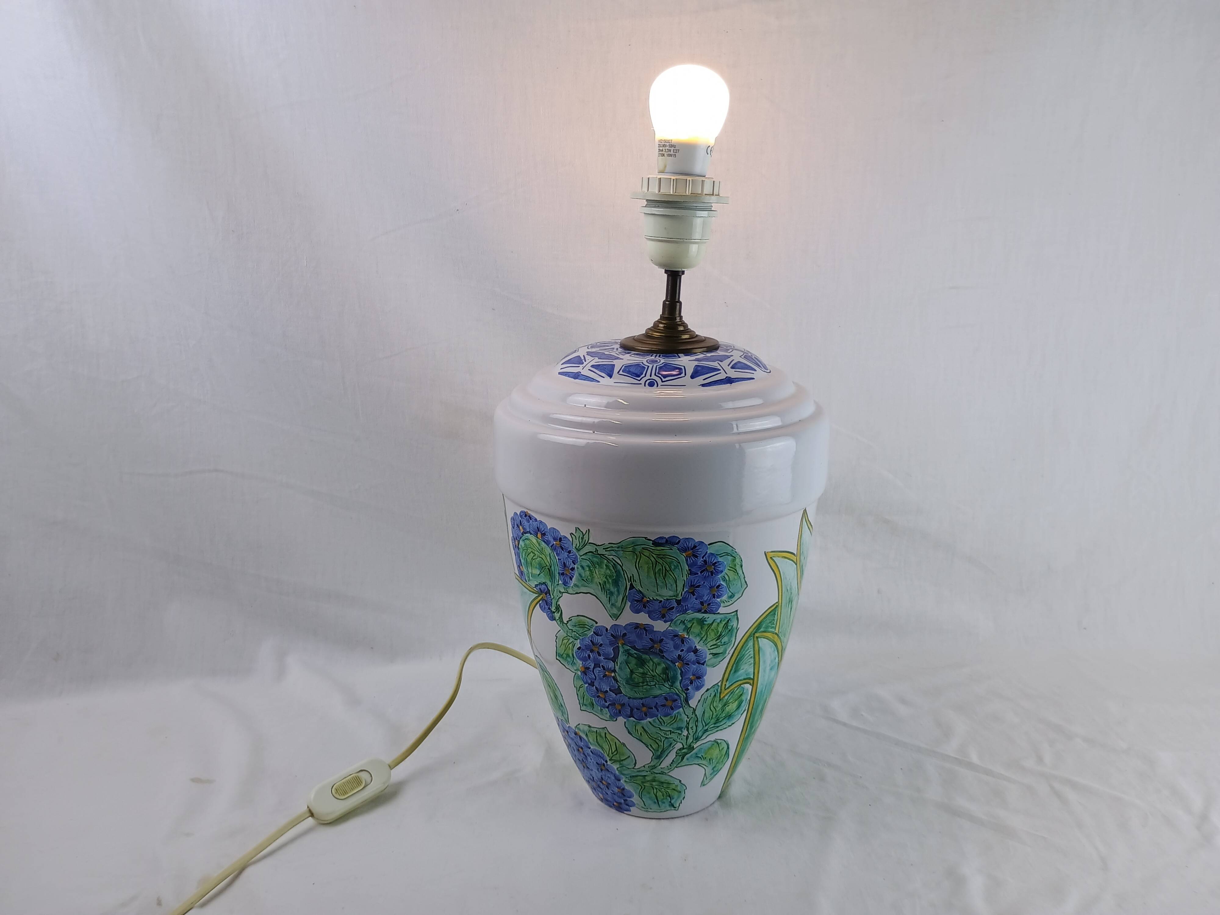 Lamp signed FAM Faïencerie d’Art de la Malicorne Victor Deschang