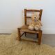 Chaise enfant vintage bois et paille