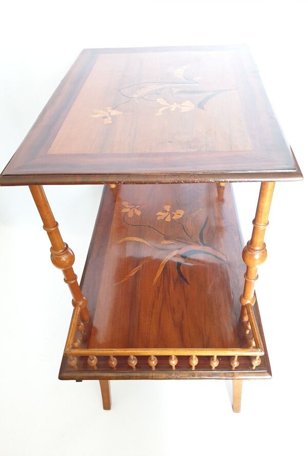 Table à thé Art Nouveau école de Nancy, début XXe