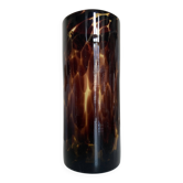 XL macchia glass vase a macchia tortoiseshell Italian design 1970